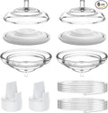 Breast Pump Parts Compatible with Spectra S1/S2/9 Plus, Duckbill Valves, Backflow Protector Membrane and Tubes (Not Original Spectra Accessories)