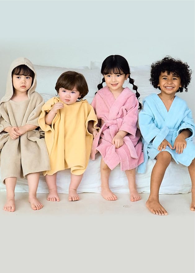 Konny Baby Hooded Towel Plush Thick & Cozy Soft-Touch Absorbent Rayon from Bamboo Cotton Baby Bath Beach Towel, Oeko-TEX, Newborn Boys Girls Toddler (Beige, Large)