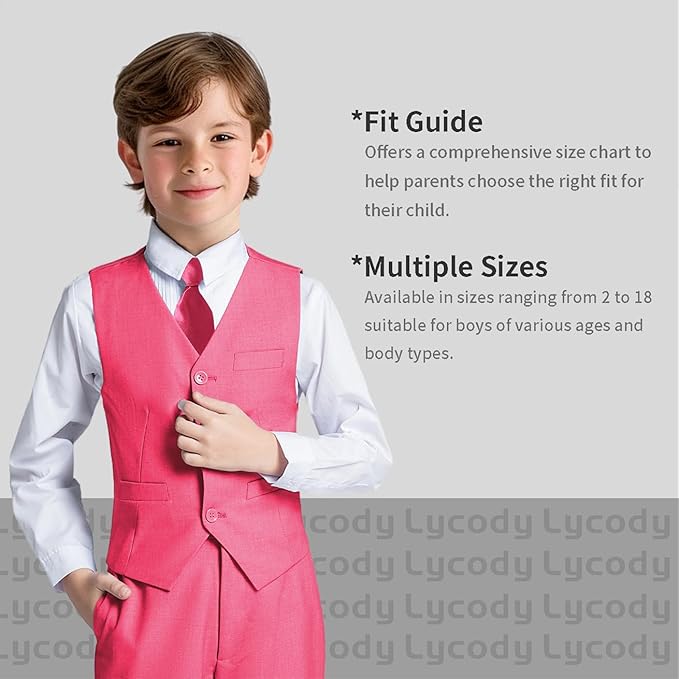 Boys Vest Set Formal Dress Suits Wedding Outfit Dresswear