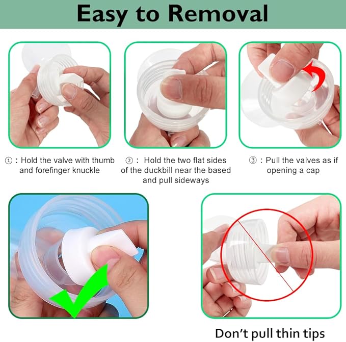 24mm Flange Pump Parts Compatible Spectra S1 S2 9 Breast Pumps Replacement,Full Set Replacements Include Flange Backflow Protector Membrane Duckbill Valve Tube,Not Original Accessories