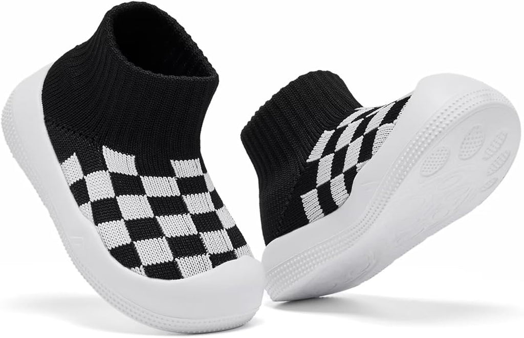 Eashi Baby Boy Girl Non-Skid Indoor Infant Walking Shoes Breathable Warm Elastic Sock Shoes with Memory Sole Protect Toes Outdoor Sneakers