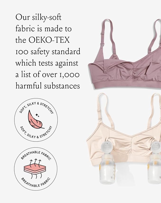Bodily The Do Anything Nursing Bra for Breastfeeding & Hands Free Pumping, Wireless, Adjustable Maternity Bra