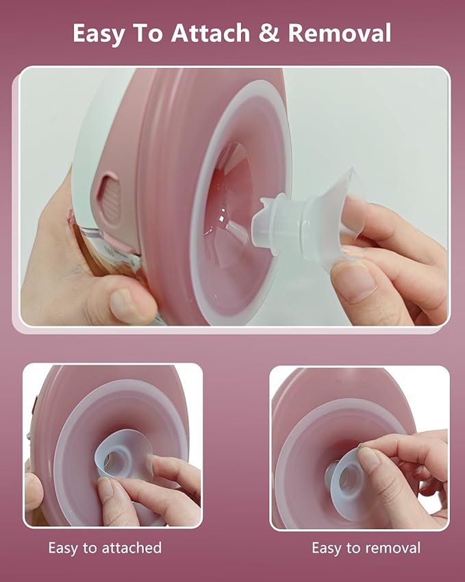 6pcs Updated Silicone Flange Insert 20mm Compatible with Momcozy/Medela/Spectra/Eufy/Lansinoh/TSRETE/Elvie/NCVI/Paruu Breast Pump, for 24mm Flange/Shield, Breastfeeding Essential Replacement Pump Part