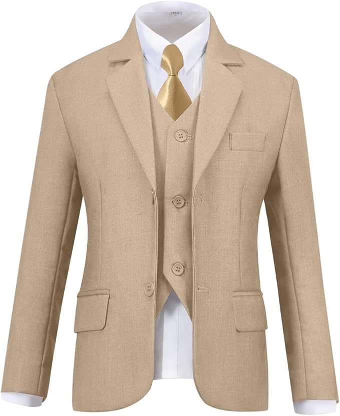 Visaccy Boys Suits Slim Fit Dress Clothes Ring Bearer Outfit