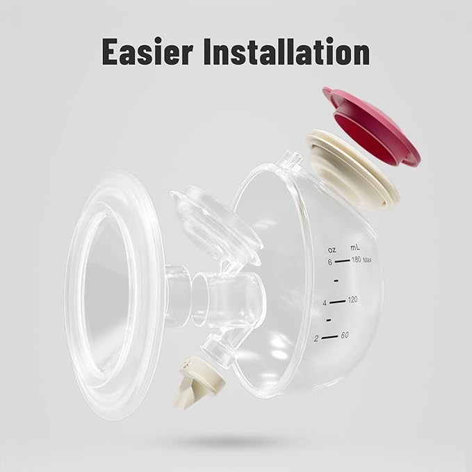 Phanpy Wearable Breast Pump Milk Collector Cup S2, Original Phanpy Breast Pump Replacement Accessories, 24 mm Flange and 20mm Insert Included, 12 oz / 360 ml, 2 Piece