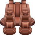 Car Seat Covers for JP Wrangler 2007-2025 | 5-Seats Seat Covers, Waterproof Seat Protectors, Automotive Seat Covers (Full Set with Pillow,Coffee)