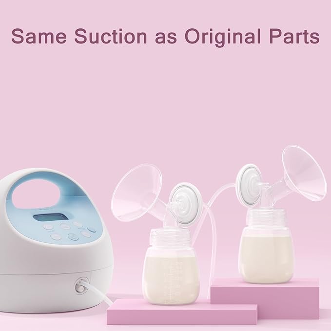 17 mm Flange Compatible with Spectra S2 S1 9 Plus Ameda MYA Motif Luna Cimilre Breast Shield, Duckbill Valves Replacement, Replace Wide Mouth Flange
