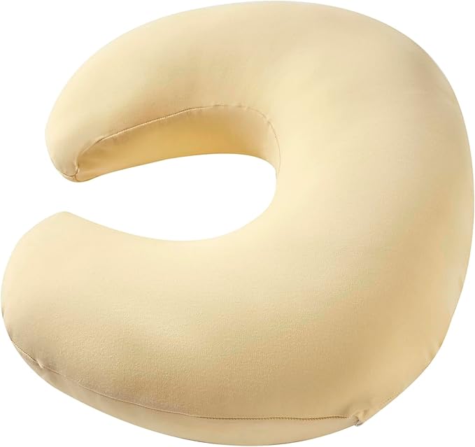 Nursing Pillow, Plus Size Breastfeeding Pillow Original Support for Baby Boys Girls Breastfeeding Essentials, with Removable Soft Cotton Cover (Sand, Large (25.59 * 20.08 * 6.30 Inches))