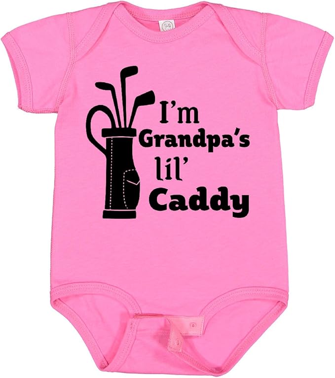 inktastic I'm Grandpa's Lil' Caddy- Golf for Kids Baby Bodysuit
