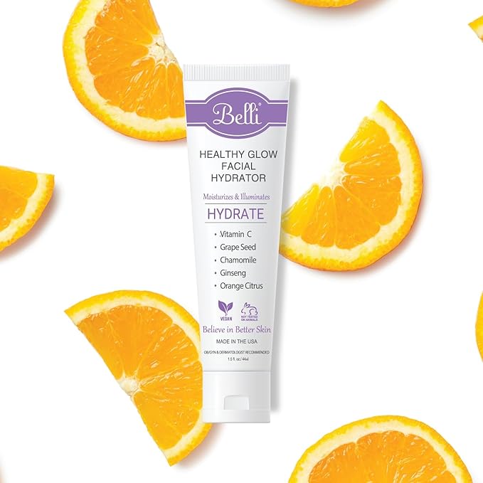 Belli Skincare Healthy Glow Facial Hydrator and Moisturizer, Vitamin C Face Cream for Oily, Dry, Sensitive Skin - Pregnancy Safe, Non Toxic, 1.5 Fl Oz (Pack of 1)