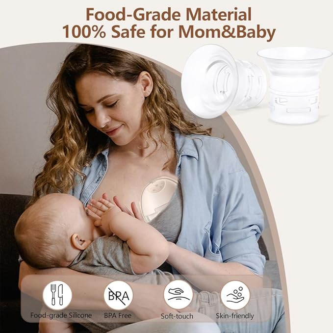 6pcs Flange Insert 17/19/21mm Compatible with eufy S1 Pro/S1/E10/E20 Wearable Breast Pump, Replace for eufy Breast Pump Sizing Insert, Fit for eufy Breastpump Replacement Parts