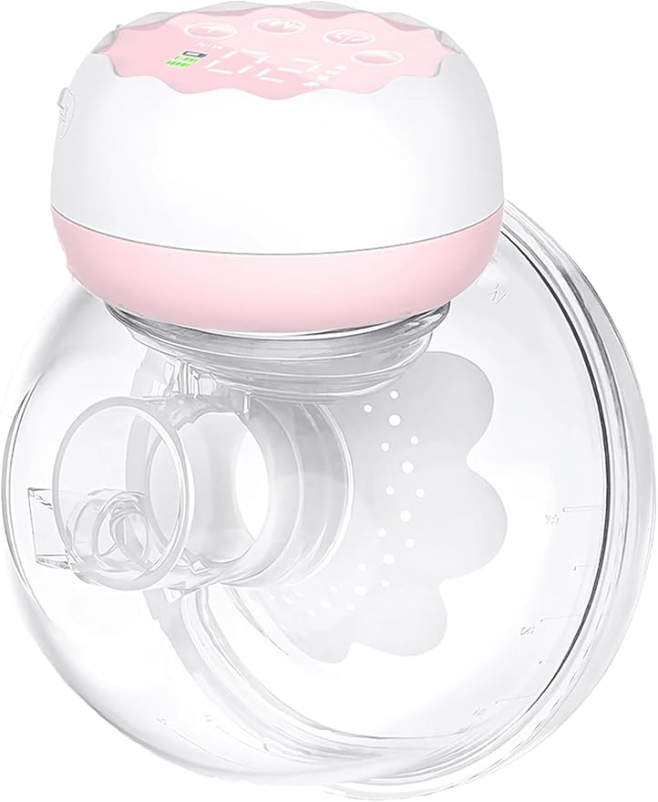 Electric Hands-Free Breast Pumps, Wearable Breast Pump with 4 Modes, 12 Levels, LCD Display, Memory Function Rechargeable with Massage and Pumping Mode 24mm Flange (1 Pack)