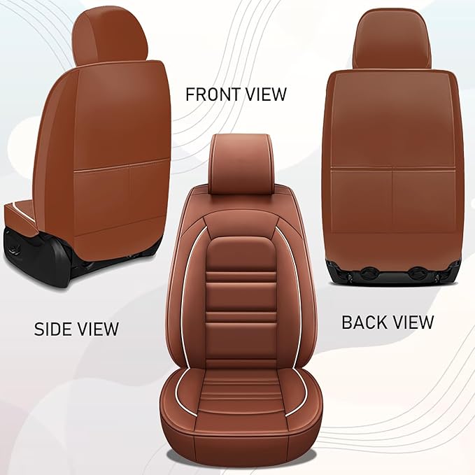 Seat Cover for Dodge Durango 2004-2025 | Car Seat Covers Front Seats, Waterproof Seat Protectors, Automotive Front Seat Covers (Front Seat, Coffee)