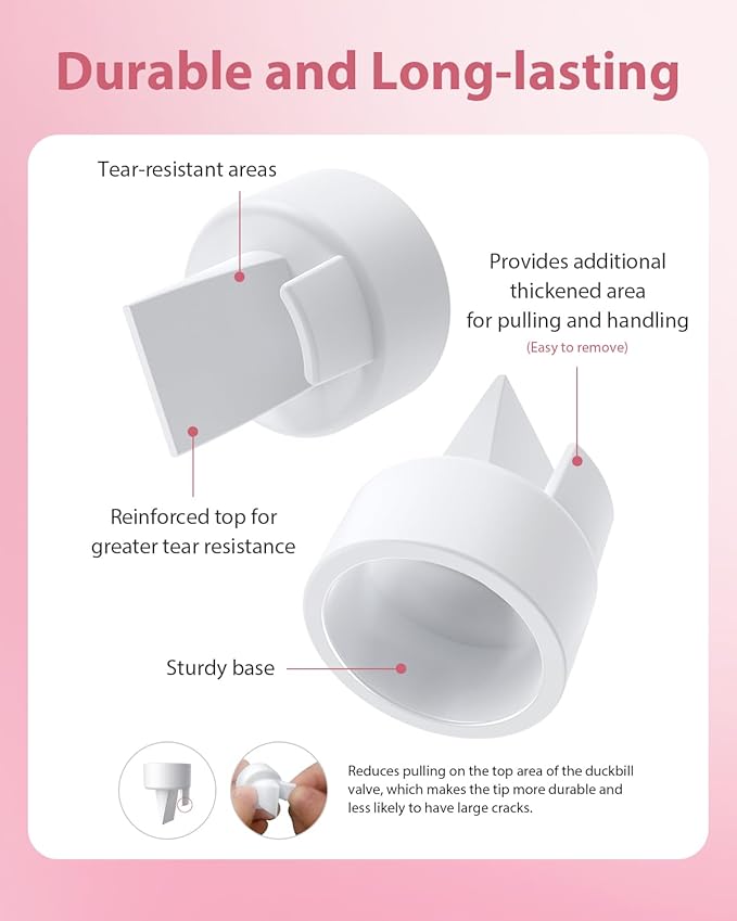 Electric Breast Pump Parts Compatible with Spectra S1/S2/9 Plus, Duckbill Valves, Backflow Protector Membrane and Tubes (Not Original Spectra Accessories)