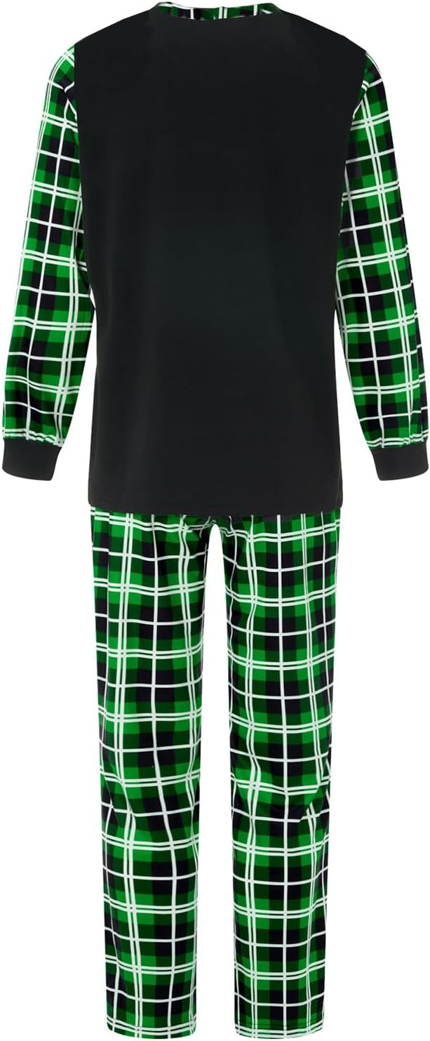 Awoscut Christmas Family Matching Pajamas Christmas Pjs Holiday Nightwear Sleepwear Sets Long Sleeve Pjs