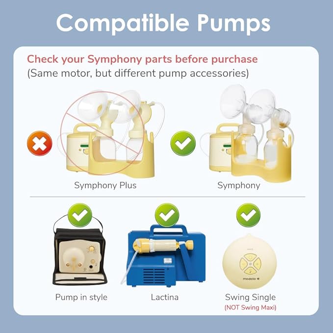Maymom Connector Compatible with Medela Flanges. Not Original Medela Personalfit Connector. Compatible with Pump in Style Symphony Swing Breastpumps, and Maymom Flanges; 2pc/pk