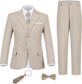 Boys Suit Set Slim Fit Kids Formal Suits Toddler Tuxedo Wedding Prom Classic Suits for Boy Teen Black Blue Dress Outfit