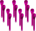TalkTools Wee Textured Magenta Spoons | Provides oral awareness during feeding | Encourages lip closure | Normalize acceptance of foods with a variety of textures (Wee Textured, 12 Pack)
