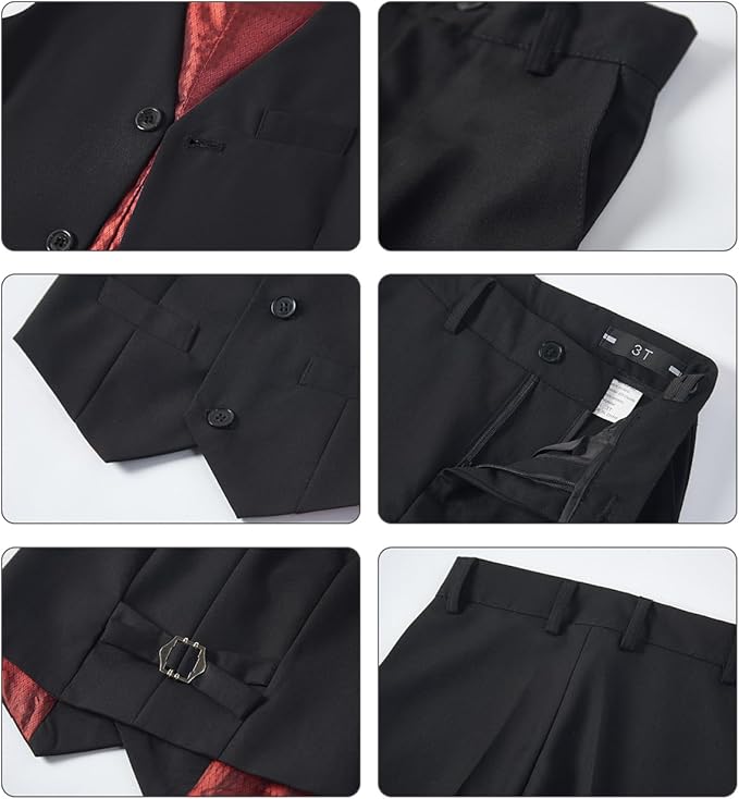 Boys Vest Set Formal Dress Suits Wedding Outfit Dresswear