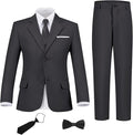 Boys Suit Set Slim Fit Kids Formal Suits Toddler Tuxedo Wedding Prom Classic Suits for Boy Teen Black Blue Dress Outfit
