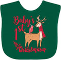 inktastic Baby's First Christmas Baby Bib