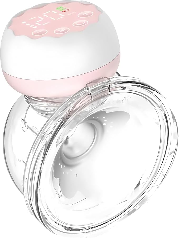 Electric Hands-Free Breast Pumps, Wearable Breast Pump with 4 Modes, 12 Levels, LCD Display, Memory Function Rechargeable with Massage and Pumping Mode 24mm Flange (1 Pack)