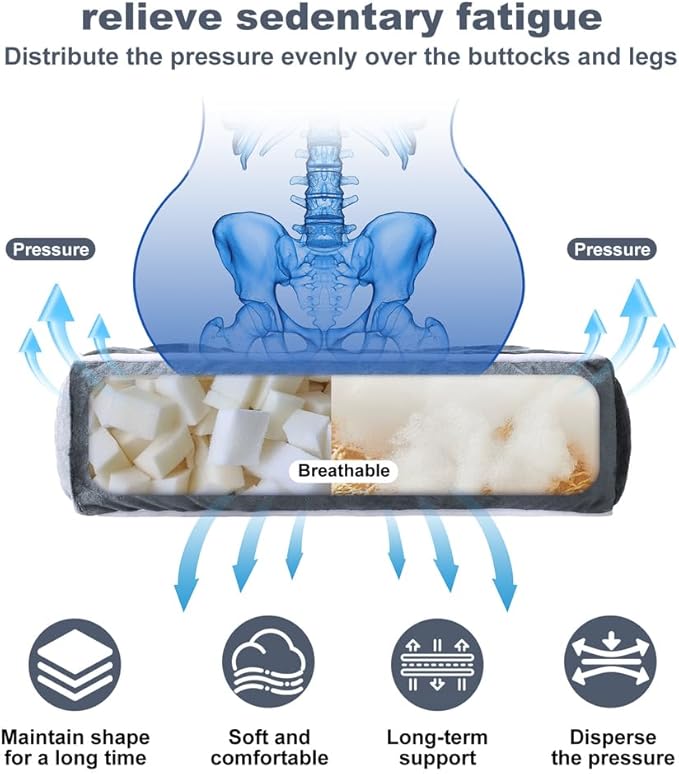 ERWUDEling Outdoor Chair Cushions Set of 2, Patio Cushions for Outdoor Furniture, Tufted Waterproof Outdoor Chair Pads, 17x17x5inch,Gray