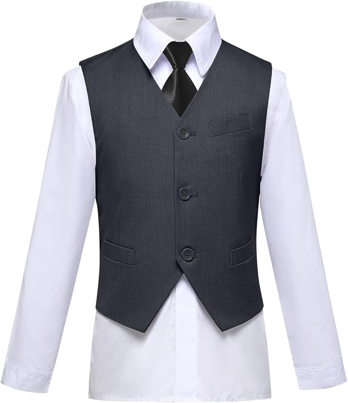 Visaccy Boys Suits Slim Fit Dress Clothes Ring Bearer Outfit