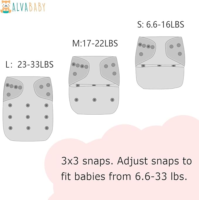 ALVABABY Halloween Baby Cloth Diapers One Size Adjustable Washable Reusable for Baby Girls and Boys 1 Pack with 2 Inserts AMD135-2TA