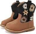 BMCiTYBM Baby Cowboy Cowgirl Boots Infant Western Shoes Boys Girls Round Toe Boots All Seasons 6-24 Months