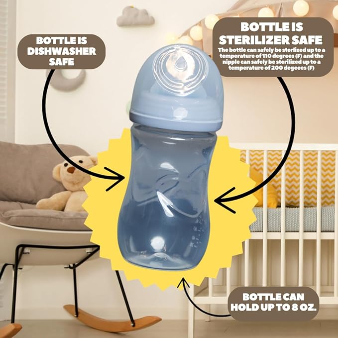 Soft Drink Themed Coozies for Baby Bottles - Funny Gift for New Parents & Baby Showers - (2 Premium Designed Neoprene Coozies + BPA/Lead/Phthalate Free Bottle Included)