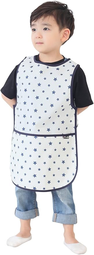 Kids Painting Apron – Waterproof Art Smock for Toddlers & Preschoolers, Messy Play, Baking, Crafts, Cooking, Mealtime