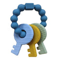 Baby Keys Teether Toys,Silicone Teething Toys for 3+ Months,Teething Keys Toy for Infants-Soft & Raised Texture to Soothe Gums,BPA Free (Deep Blue)