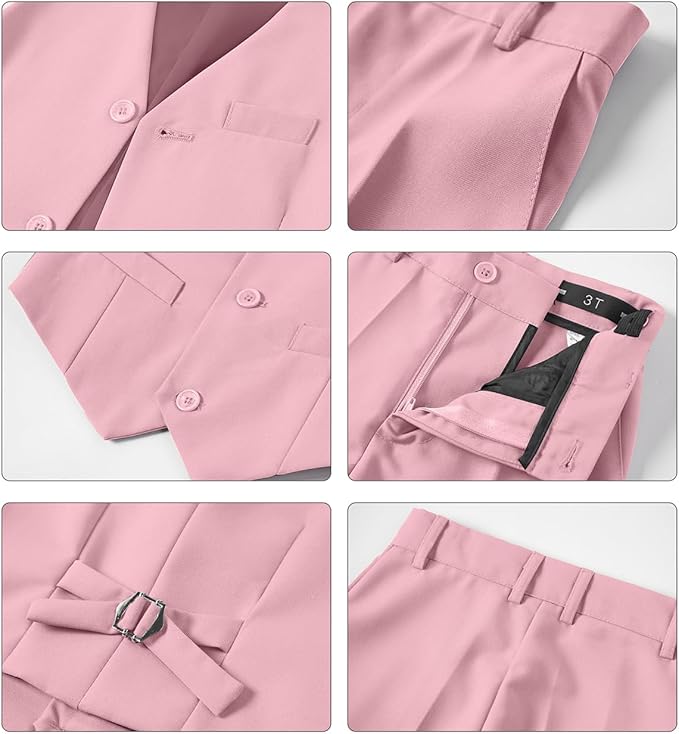 Boys Vest Set Formal Dress Suits Wedding Outfit Dresswear