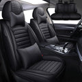 Leather Car Seat Covers for Toyota Corolla 2006-2024,Car Seat Covers Full Set,Seat Covers with Safety,Waterproof Seat Cover Compatible Airbag(5pcs Black Luxury)