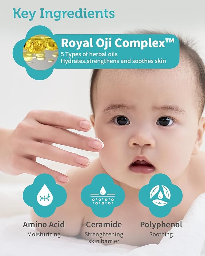 GOONGBE Pri-mmune Moisture Cream - Korean Baby Body Cream with Shea Butter - Hypoallergenic Gentle Daily Moisturizer for Dry Skin - Fast Absorbing, Naturally Derived Non-Sticky Cream, 6.1oz. 2 Pack