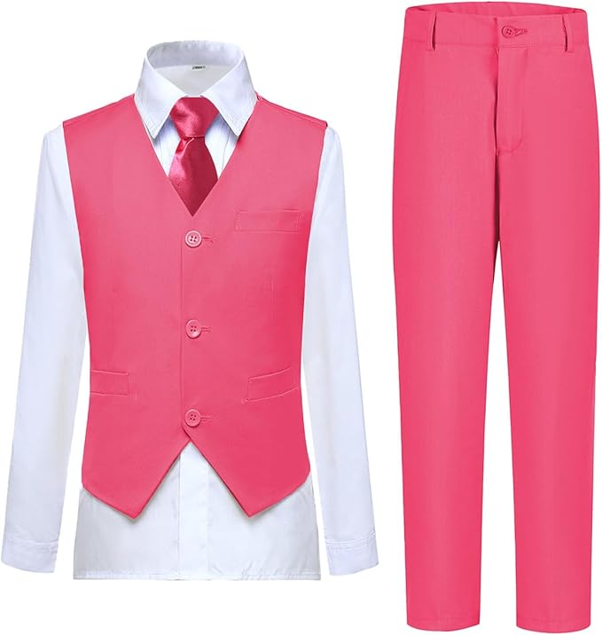 Boys Vest Set Formal Dress Suits Wedding Outfit Dresswear
