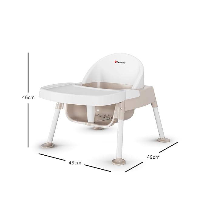 Foundations Secure Sitter Feeding Chairs Multipack, No-Tip Feet, 3-Point Adjustable Harness, Removable Tray, Easy to Clean, Stackable Feeding Chairs, 3 Pack (5 inch)