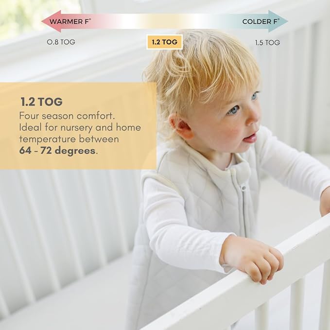 Tealbee Dreamsuit Toddler Sleep Sack with Feet – Walker Sleep Bag with Legs, Rayon made from Bamboo, All Season 1.2 TOG, 2-Way Zipper, 2T-3T - Sunshine