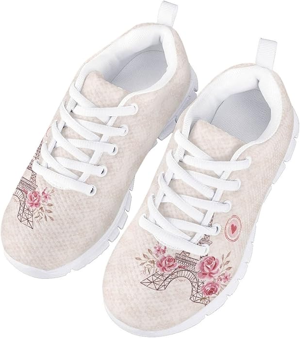 MARSVOVO First Shoes for Walking Boy Girl Athletic Lightweight Flexible Lace-up Breathable Running Shoes Casual Classic Comfortable Non Slip Play Sport Learning to Walk Toddler Girl Sneakers