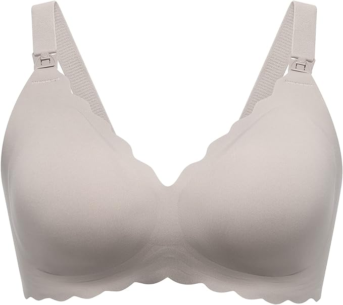 Momcozy Nursing Bras for Breastfeeding, Seamless Pregnancy Maternity Bra Wireless Classic Jelly Strip Support Nursing Bra