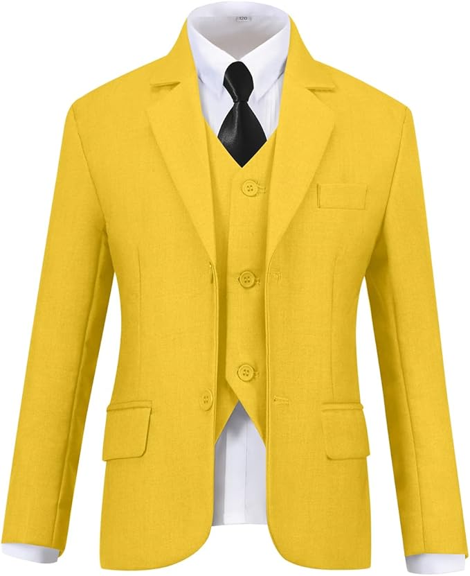 Visaccy Boys Suits Slim Fit Dress Clothes Ring Bearer Outfit