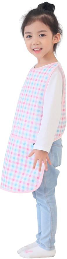 Kids Painting Apron – Waterproof Art Smock for Toddlers & Preschoolers, Messy Play, Baking, Crafts, Cooking, Mealtime