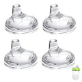 Sippy Spout Nipples for Comotomo Baby Bottles, Transition Straw Sippy Cup 100% Food Grade Silicone Soft Nipple, 6m+, Pack of 4
