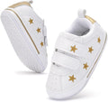 BACSAC Baby Boys Girls Lightweight Shoes Non-Slip Rubber Soft Sole Sneakers Infant First Walking Toddler Crib Shoes Newborn Breathable Loafers Flats 0-18 Months