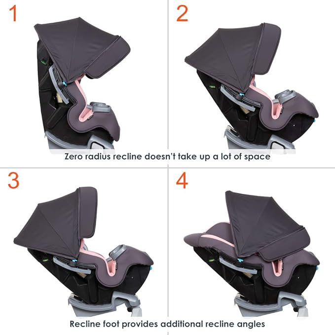 Baby Trend Cover Me™ 4-in-1 Convertible Car Seat, Quartz Pink