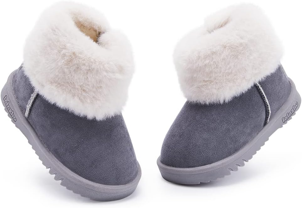 BMCiTYBM Girls Boys Snow Boots Warm Winter Fur Lined Baby Shoes (Infant/Toddler/Little Kid)