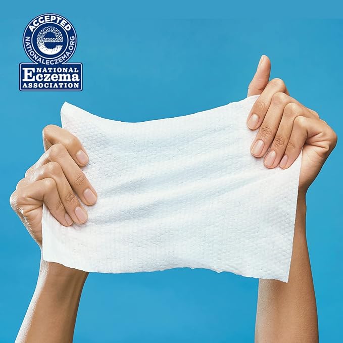 The Honest Company Clean Conscious Multi-Use Wipes Hypoallergenic and Unscented for Sensitive Baby Skin Over 99% Water Compostable Plant Based Baby Wipes Balance Blues 60 Count
