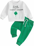 Fernvia Toddler Baby Girl Clothes 3 6 9 12 18 24 Months Fall Outfits Solid Long Sleeve Sweatshirt Tops + Pants Set
