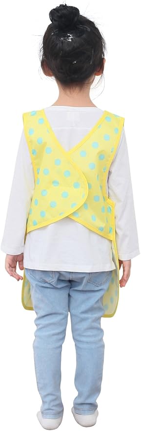 Kids Painting Apron – Waterproof Art Smock for Toddlers & Preschoolers, Messy Play, Baking, Crafts, Cooking, Mealtime